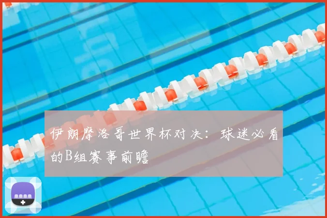 伊朗摩洛哥世界杯对决：球迷必看的B组赛事前瞻